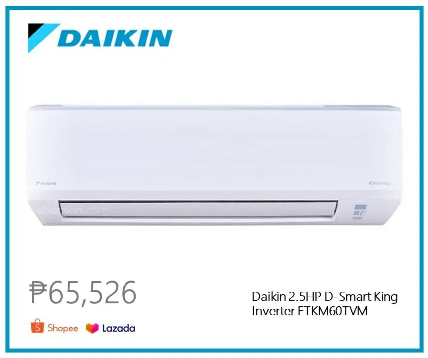 Lazada, Shopee Daikin split type inverter aircon Philippines