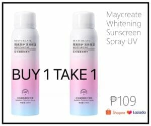 Lazada, Shopee Maycreate Whitening Sunscreen Spray UV Lazada Shopee