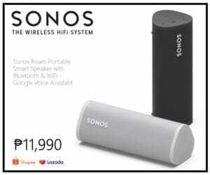 Sonos Roam Portable Smart Speaker with Bluetooth and WiFi [Google Voice Assistant] ezyi