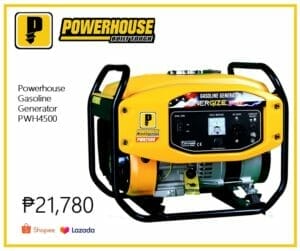 Lazada Shopee For Sale Powerhouse Gasoline Generator Energize Series Recoil Start Without Wheels PWH4500 2.8-3.2KW Binondo Manila