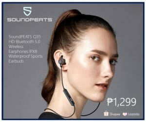 Lazada, Shopee SoundPEATS Q35 HD Bluetooth 5.0 Wireless Earphones IPX8 Waterproof Sports Earbuds With Magnetic Charging Earphone