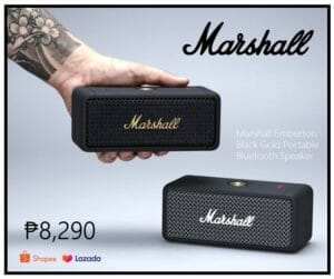 Marshall Emberton (Black or Gold color) Portable Bluetooth Speaker