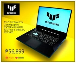 ASUS TUF Dash F15 Gaming Laptop (FX516PM-HN097T) 15.6" Intel i5 11th Gen, RTX 3060