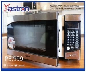 Lazada Shopee Astron MW-2322 Stainless 23L Digital Microwave Oven