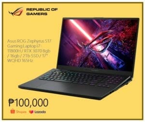 Asus ROG Zephyrus S17 Gaming Laptop i7-11800H / RTX 3070 8gb / 16gb / 2Tb SSD / 17" WQHD 165Hz