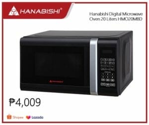Lazada Shopee Hanabishi Digital Microwave Oven 20 Liters HMO20MBD