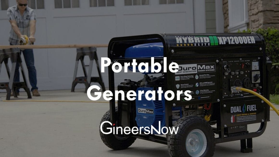 Portable gas generator in the workshop in the Philippines