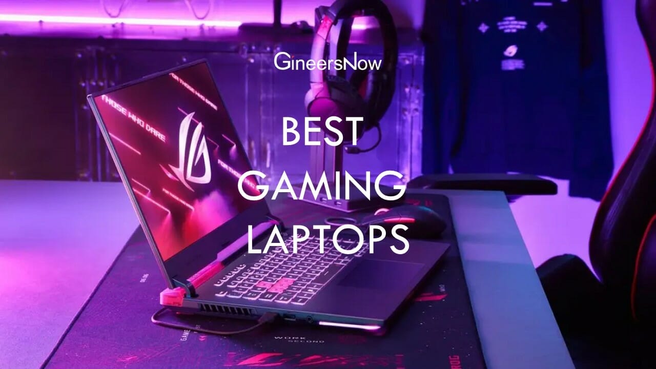 gaming laptop on the table