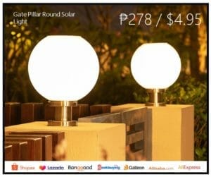 Cheapest price Gate Pillar Round Solar Light Philippines