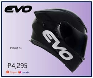 EVO GT Pro Matt Black is one of the cheapest price helmet in the Philippines