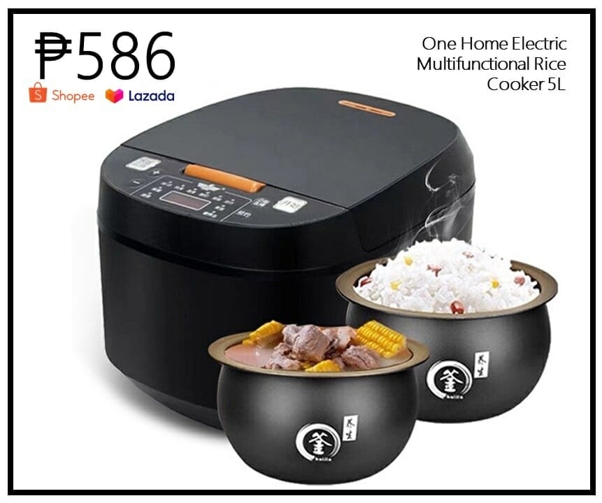 Lazada, Shopee One Home electric rice cooker 5L is one of the best rice cookers in the Philippines