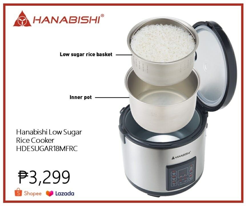 Lazada, Shopee best low sugar rice cooker in the Philippines