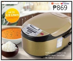 Best rice cookers in the Philippines - HUG Rice Cooker 2.5L Household Smart Non-stick Pan RC500-Z