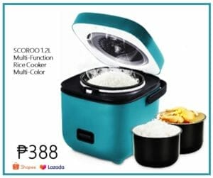 Lazada, Shopee SCOROO Rice Cooker 1.2L Mini Rice Cooker Multi Function Rice Cooker Small Security Multi-Color best rice cooker in the Philippines