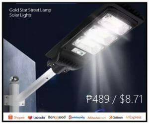 Cheapest price Gold Star Street Lamp Solar Lights Philippines