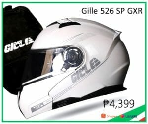 Gille GXR Modular Dual Visor Motorcycle with free Waterproof Helmet Bag and Iridium Silver Lens