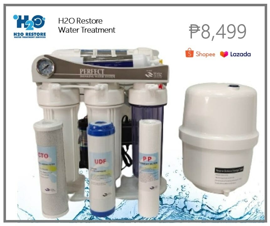 Lazada, Shopee H2O restore water treatment is one of the best water purifiers in the Philippines