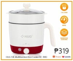 Price of rice cooker Philippines - HUG Mini Rice Cooker, 1.8L Multi-function Cooker Non-Stick Inner Pot With Steamer RC-181D