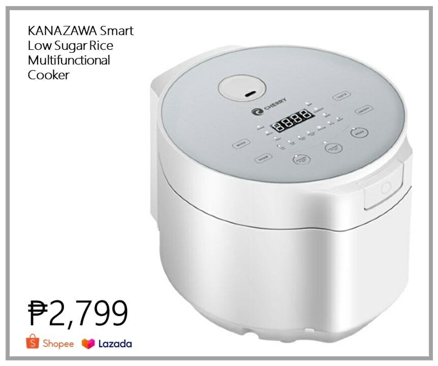 Lazada, Shopee how much does it cost rice cooker Philippines - KANAZAWA Smart Low Sugar Rice Cooker