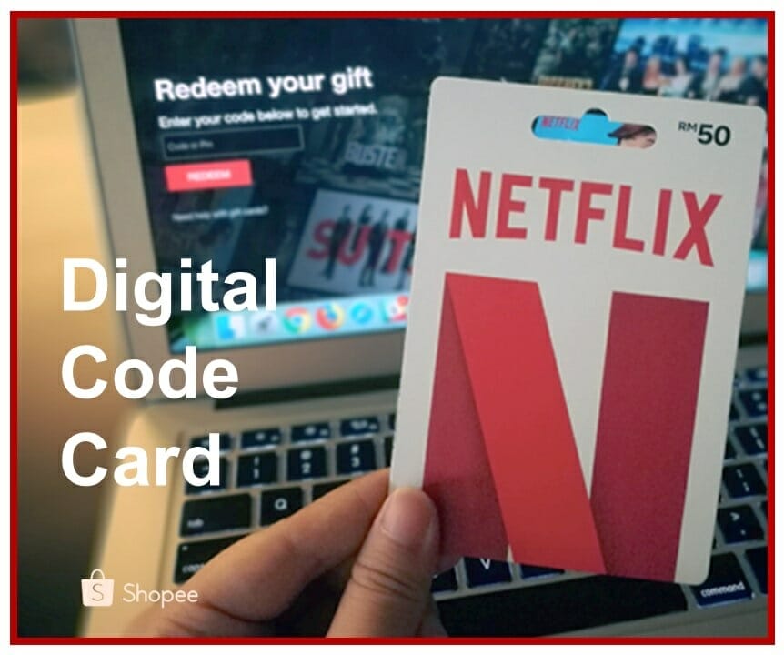 Netflix Digital Code Card Lazada Shopee