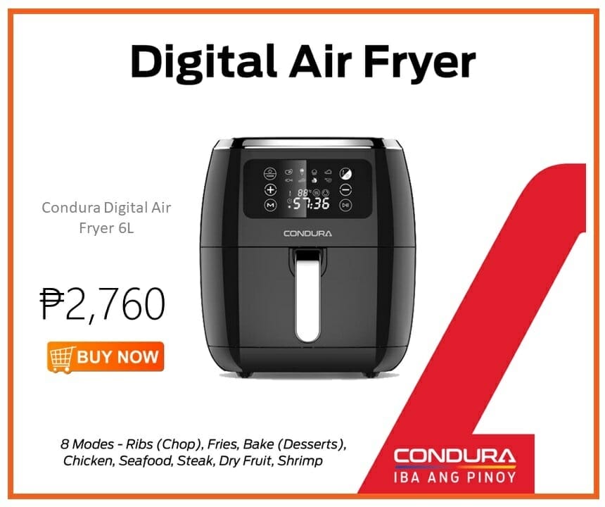 Condura best air fryers Price Philippines. Things to look for while buying air fryers