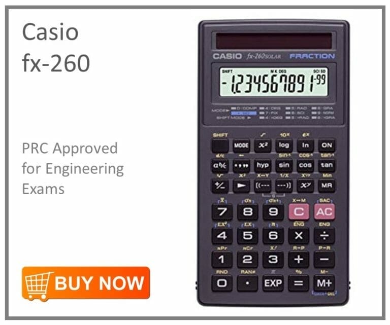 Casio Scientific Calculators Allowed by PRC (2023 Engineering Exams) GineersNow