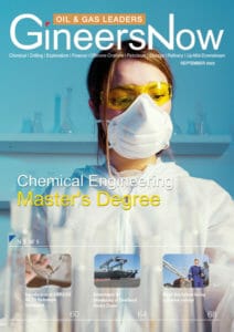 chemical engineer in a laboratory thinking of a master's degree program