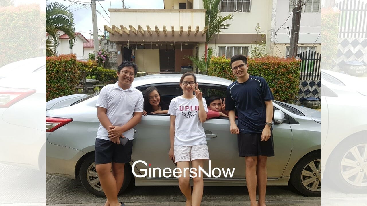 electrical engineering students outside their house in the Philippines