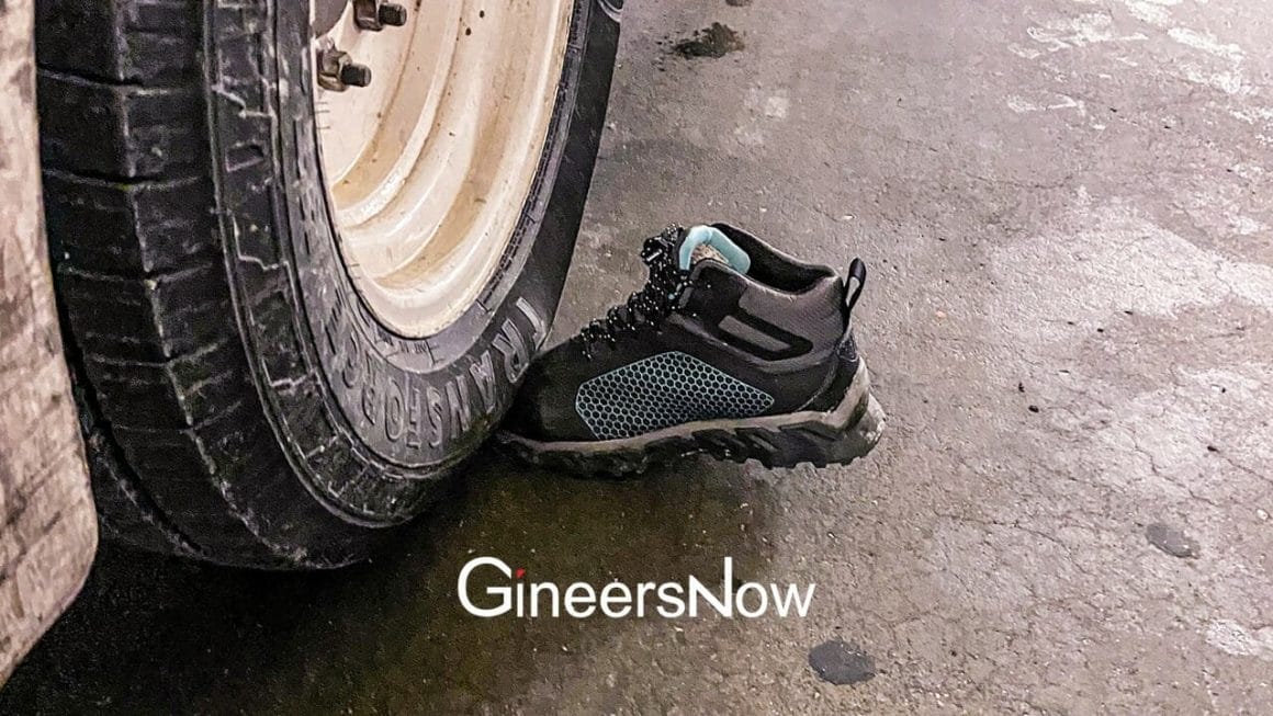 safety shoes tire accident 