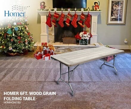 CBK Hardware HOMER 6FT. WOOD GRAIN FOLDING TABLE