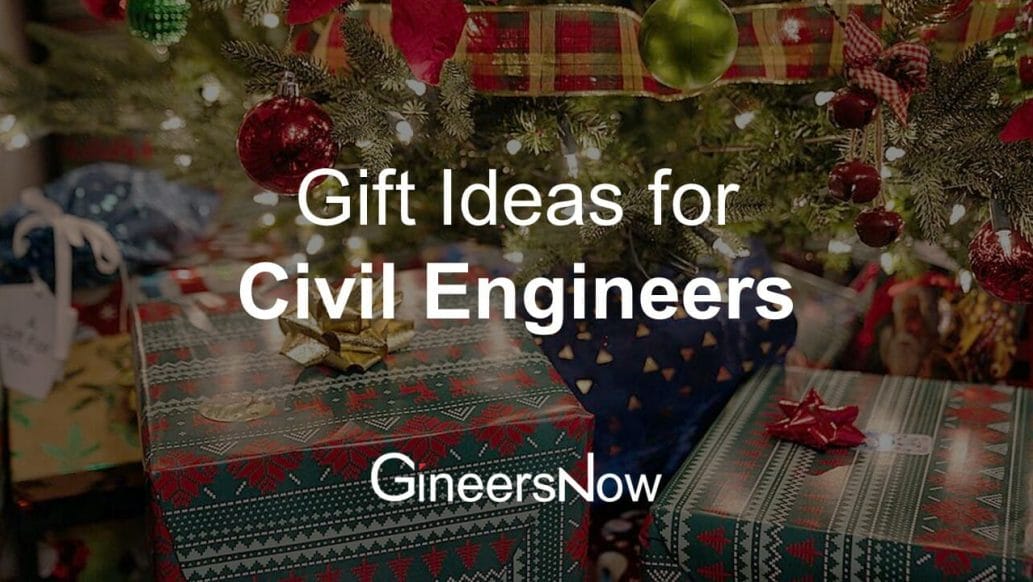 gifts underneath the Christmas tree for civil engineers