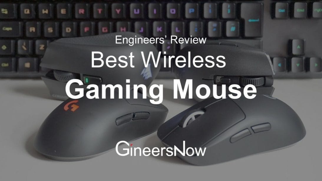 Different gaming mice with a keyboard