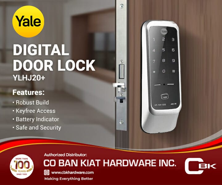 CBK Hardware YALE DOOR LOCK DIGITAL YLHJ20+ (Dec2022)