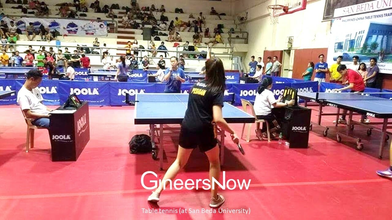 Table tennis (at San Beda University)