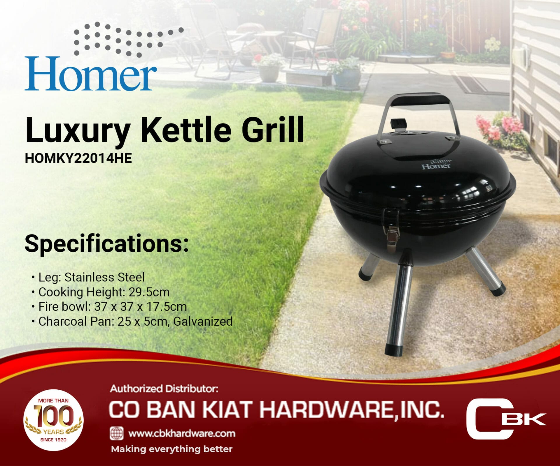 Homer grill CBK hardware