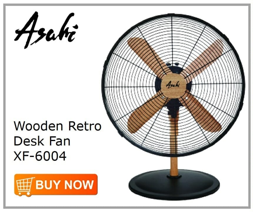 Asahi Wooden Retro Desk Fan XF-6004