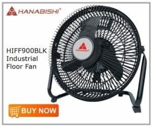 Hanabishi HIFF900BLK Industrial Floor Fan
