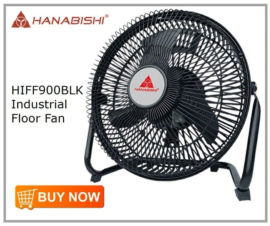 Hanabishi HIFF900BLK Industrial Floor Fan