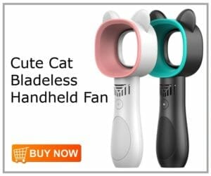 Cute Cat Bladeless Handheld Fan