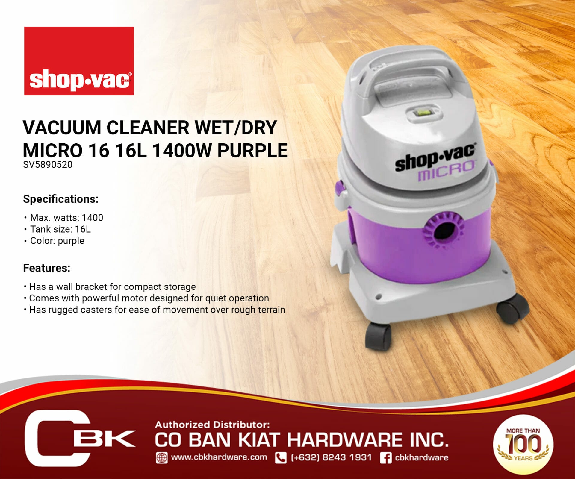 CBK Hardware shopvac vacuum