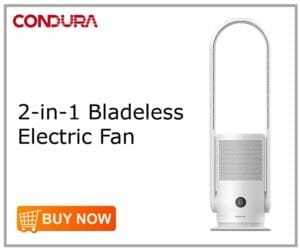Condura 2-in-1 Bladeless Electric Fan