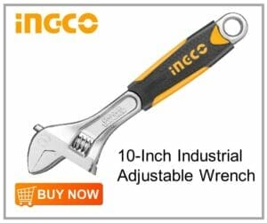 Ingco 10-Inch Industrial Adjustable Wrench